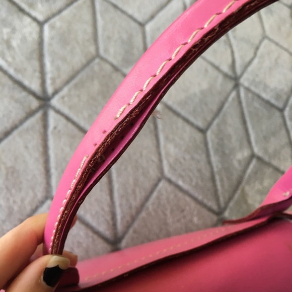 Vintage Pink Leather Kate Spade Tote Handbag - Picture 8 of 8